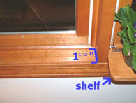 Be sure your window has at least 1 1/2 inches of frame for the shelf to rest on.